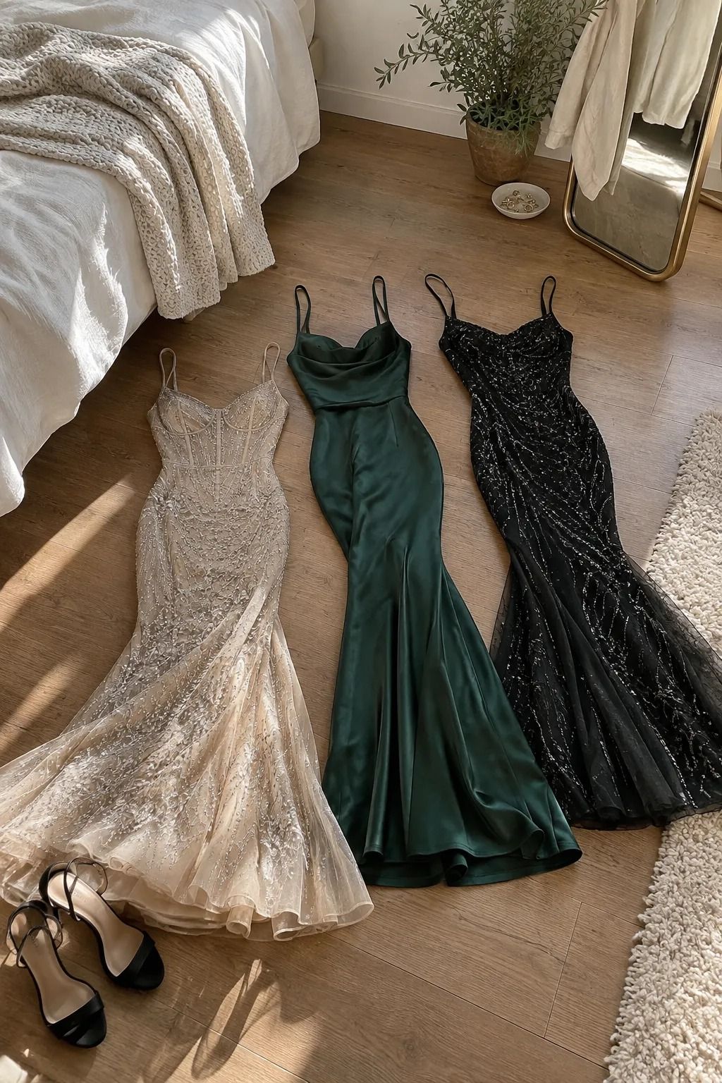 Follow the Line of a Fitted Mermaid Dress