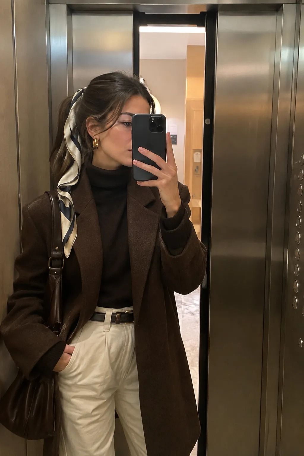 Thread a Silk Scarf Through the Ponytail