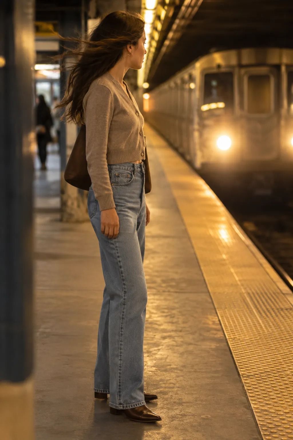 Start With Straight-Leg Jeans and a Cropped Cardigan
