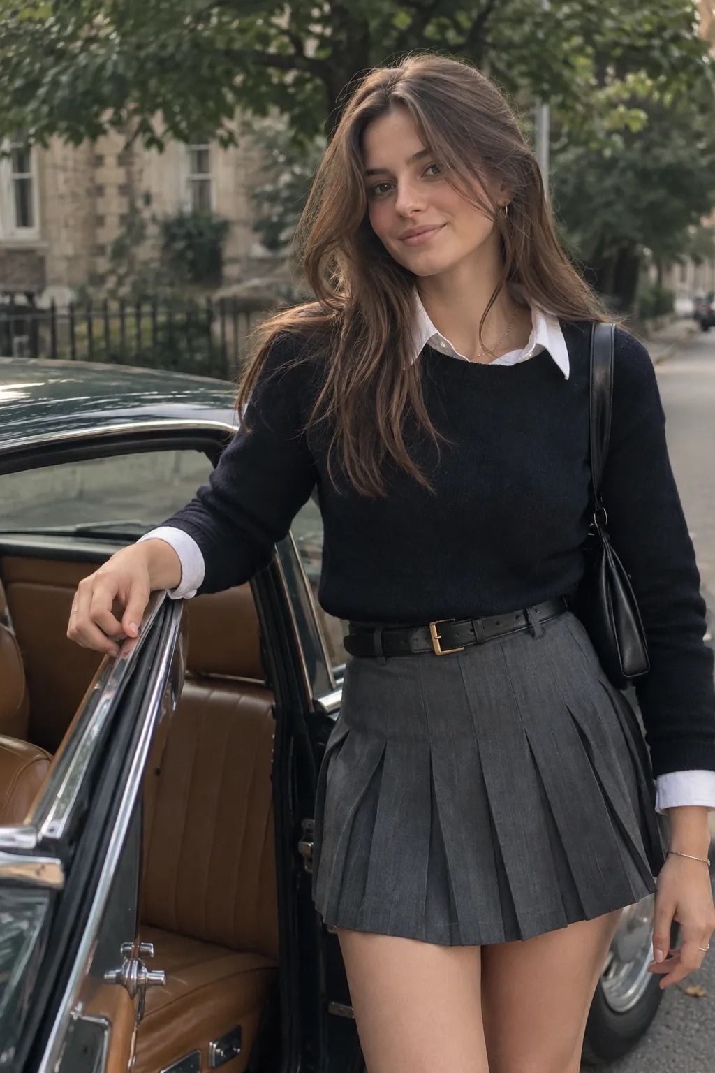 Give the Pleated Mini a Substantial Loafer