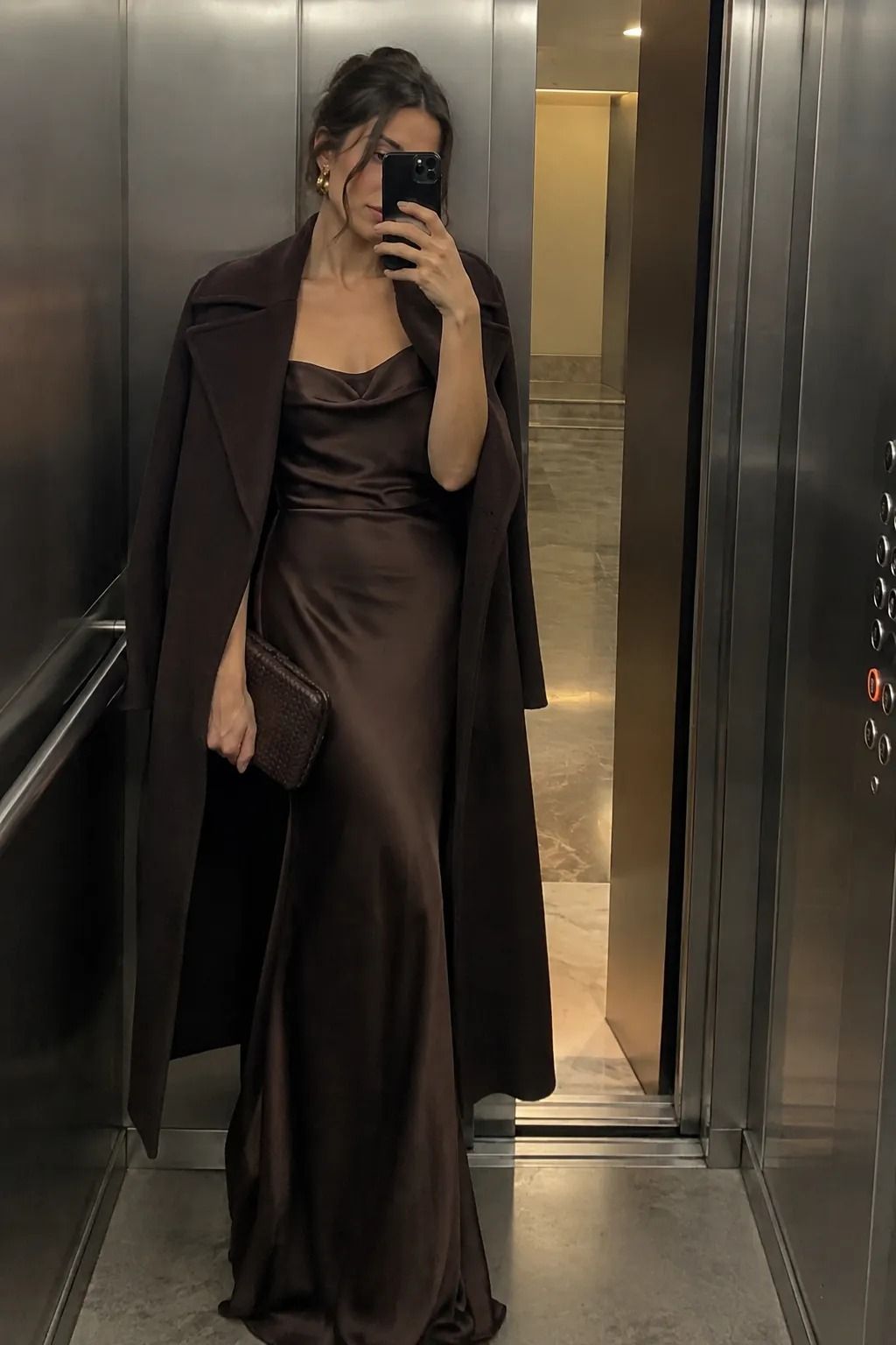 Layer a Structured Coat Over Formal Dresses