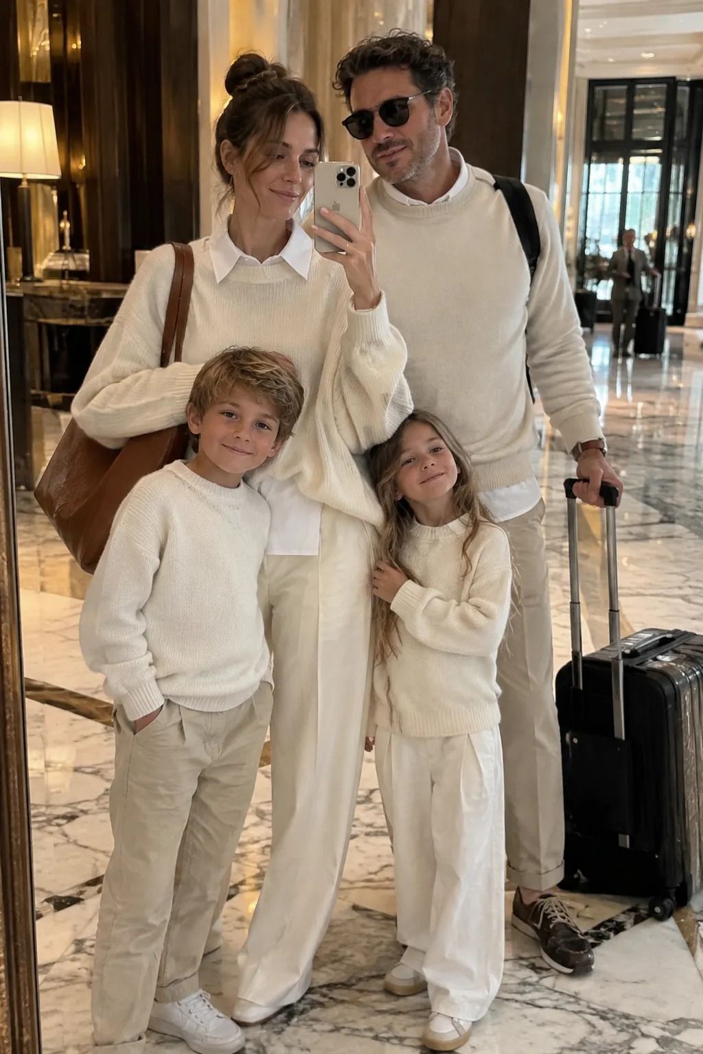 Pair Oatmeal Sweaters With Crisp White Shirts