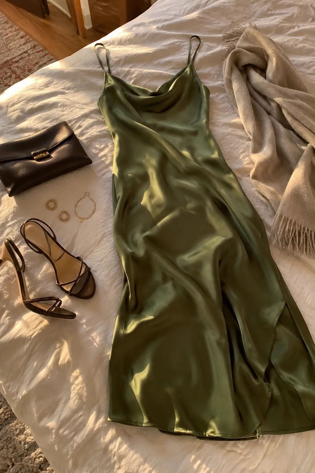 Let Satin Slip Dresses Set the Line