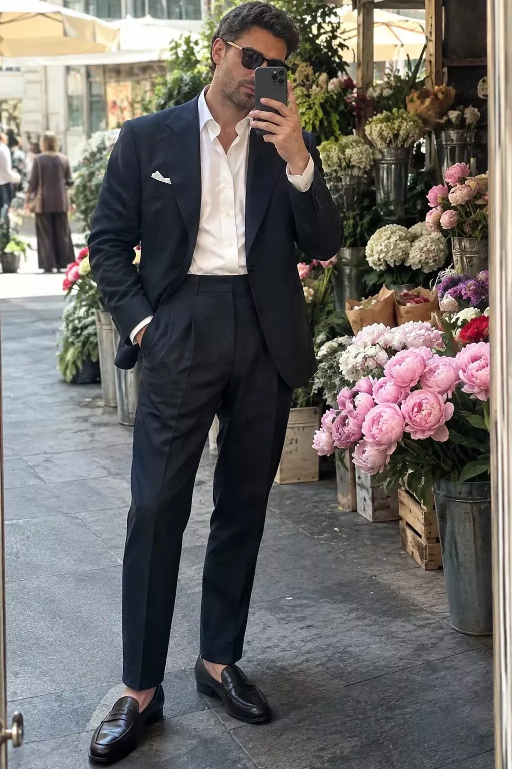 Pair Loafers With Tailored Wedding Trousers