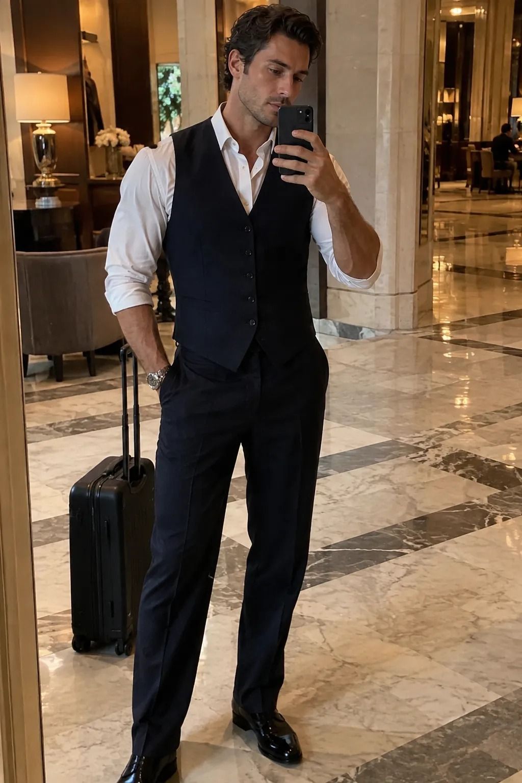 Layer a Waistcoat Over a Crisp Shirt
