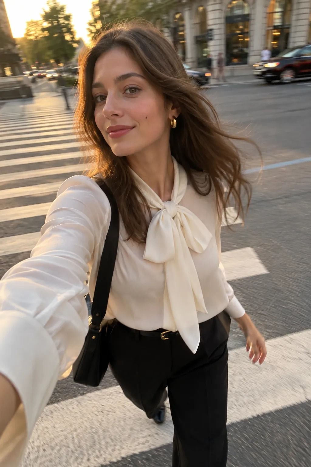 Bow Blouse, Cigarette Pants: The Soft-Structure Pairing