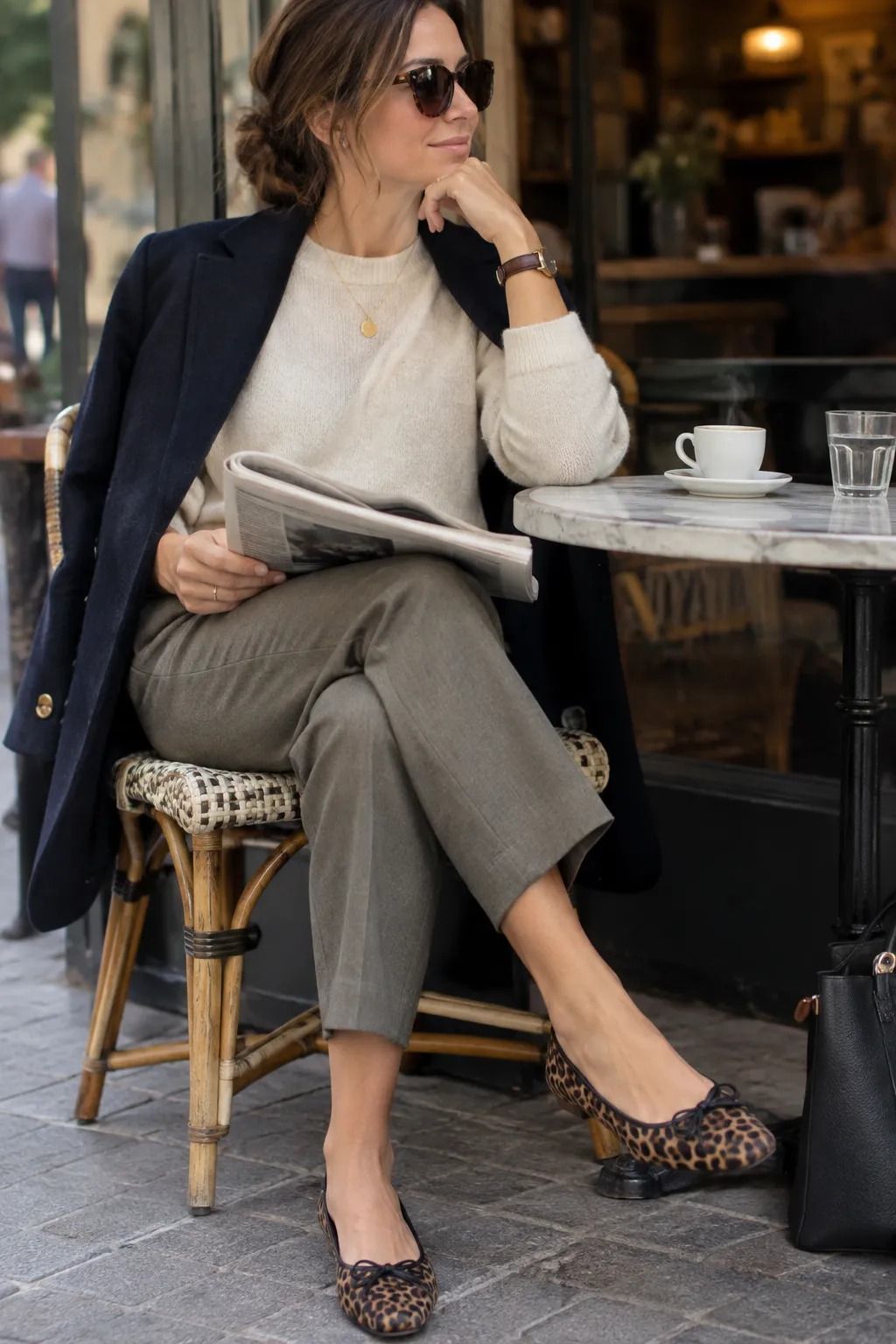 Festive Flats With Cropped Trousers: A Comfort Contrast