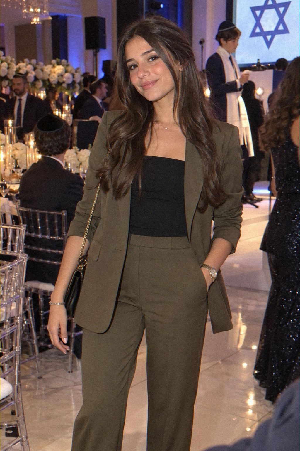 Layer a Tailored Blazer Over Silk