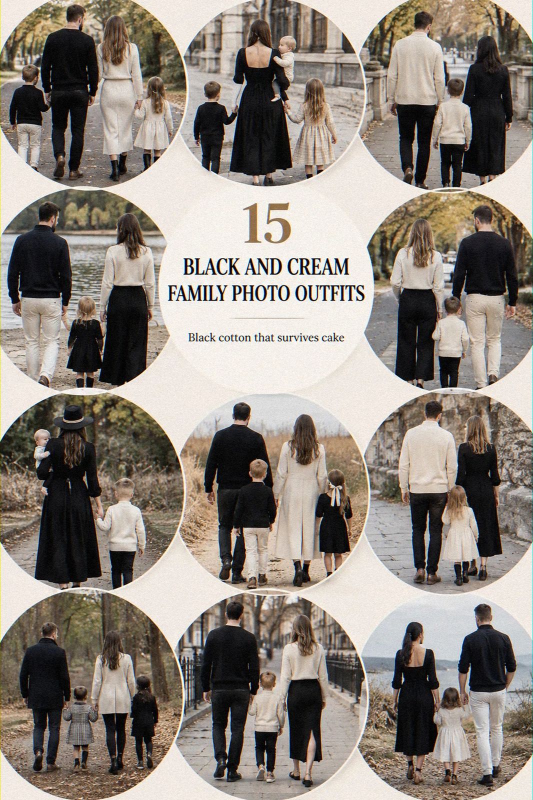 How to Style Black and Cream Family Photo Outfits That Look Expensive - 15 Ideas