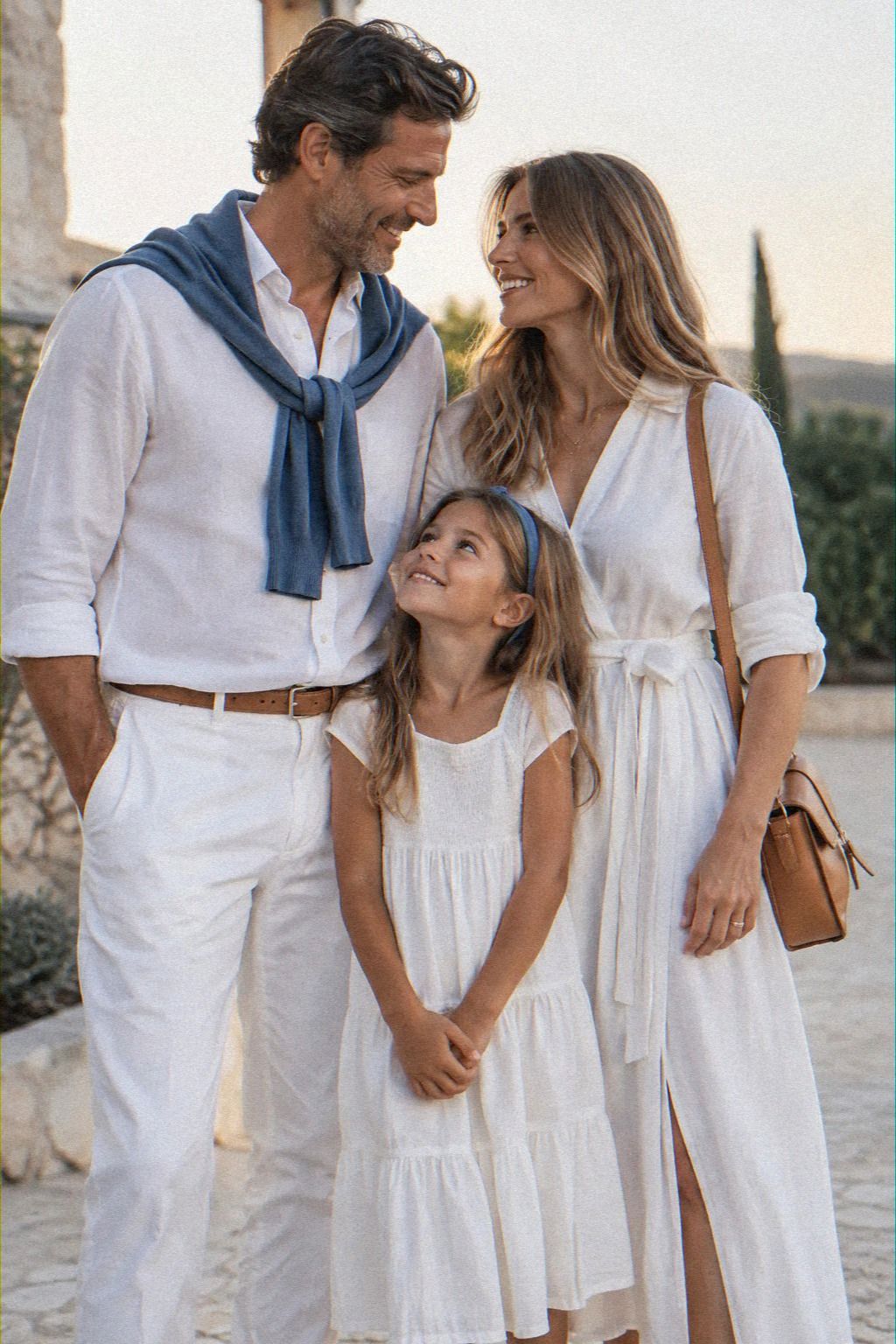 Add a Tan Accent to White Outfits