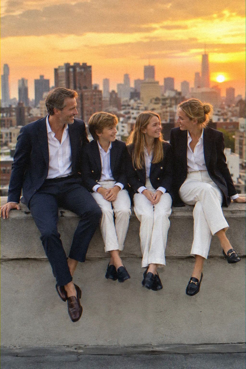 Layer Navy Blazers Over Crisp White Shirts