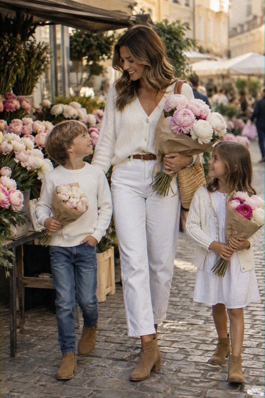 Add Tan Boots to White and Denim