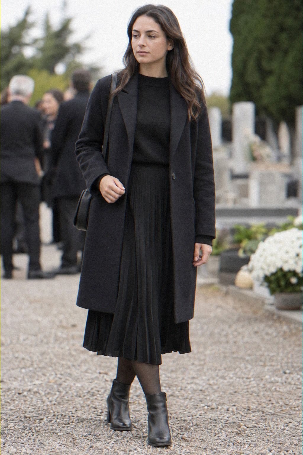 The Soft Fold Balance: Pleated Skirt And Fine Knit