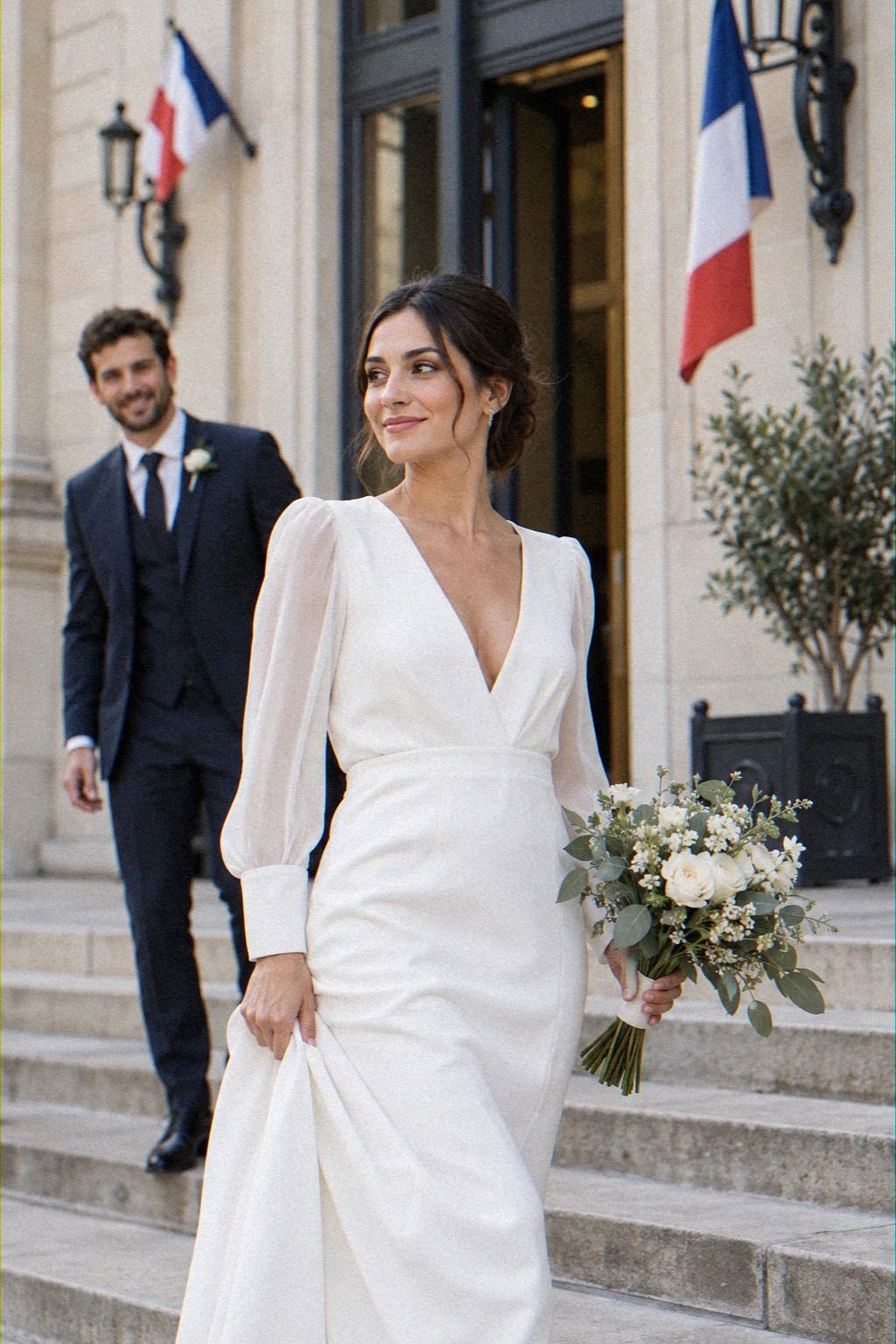 Minimal Slip Dresses for Modern Civil Ceremony Photos