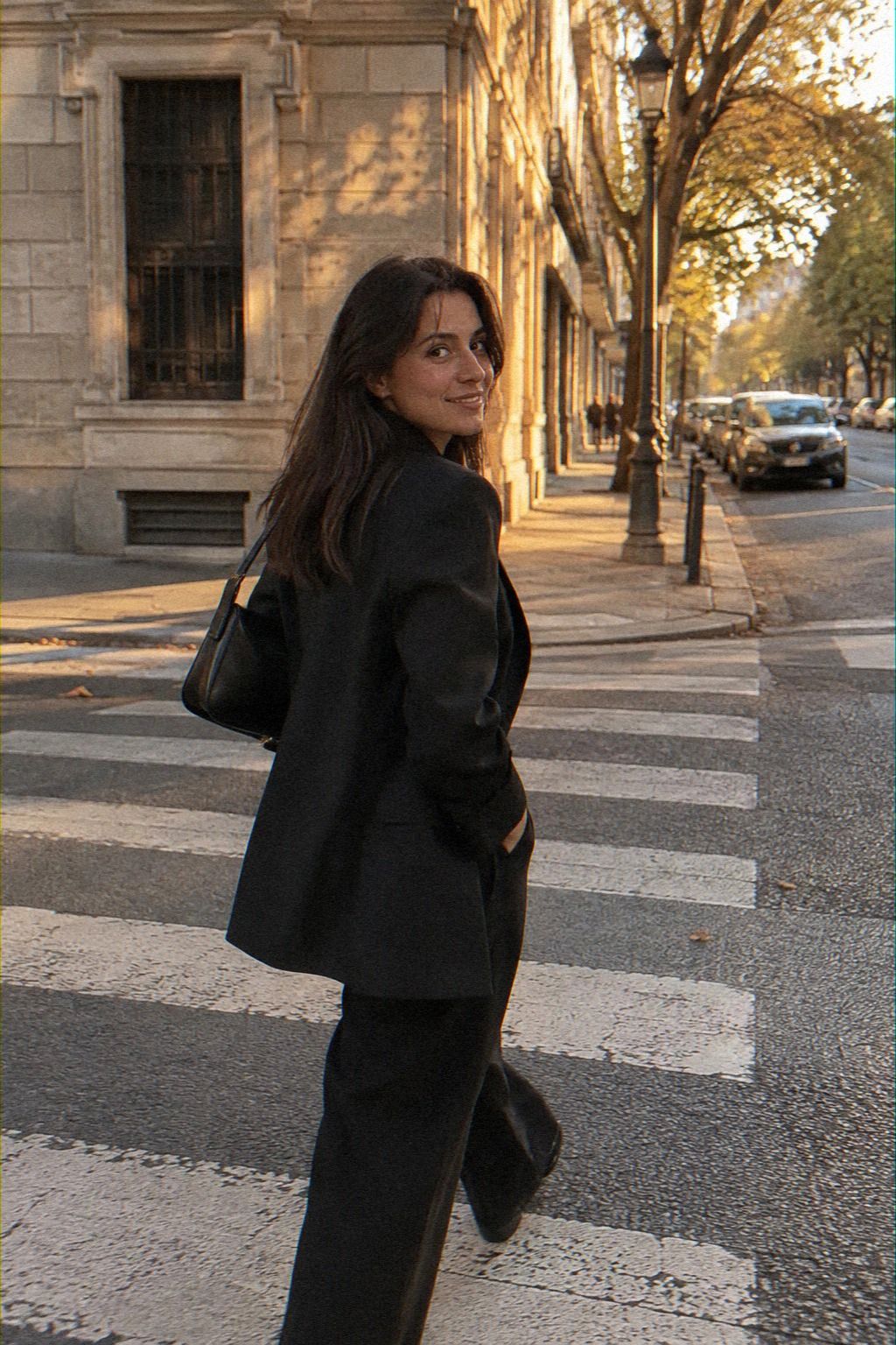 Tailor a Black Blazer With Straight-Leg Trousers