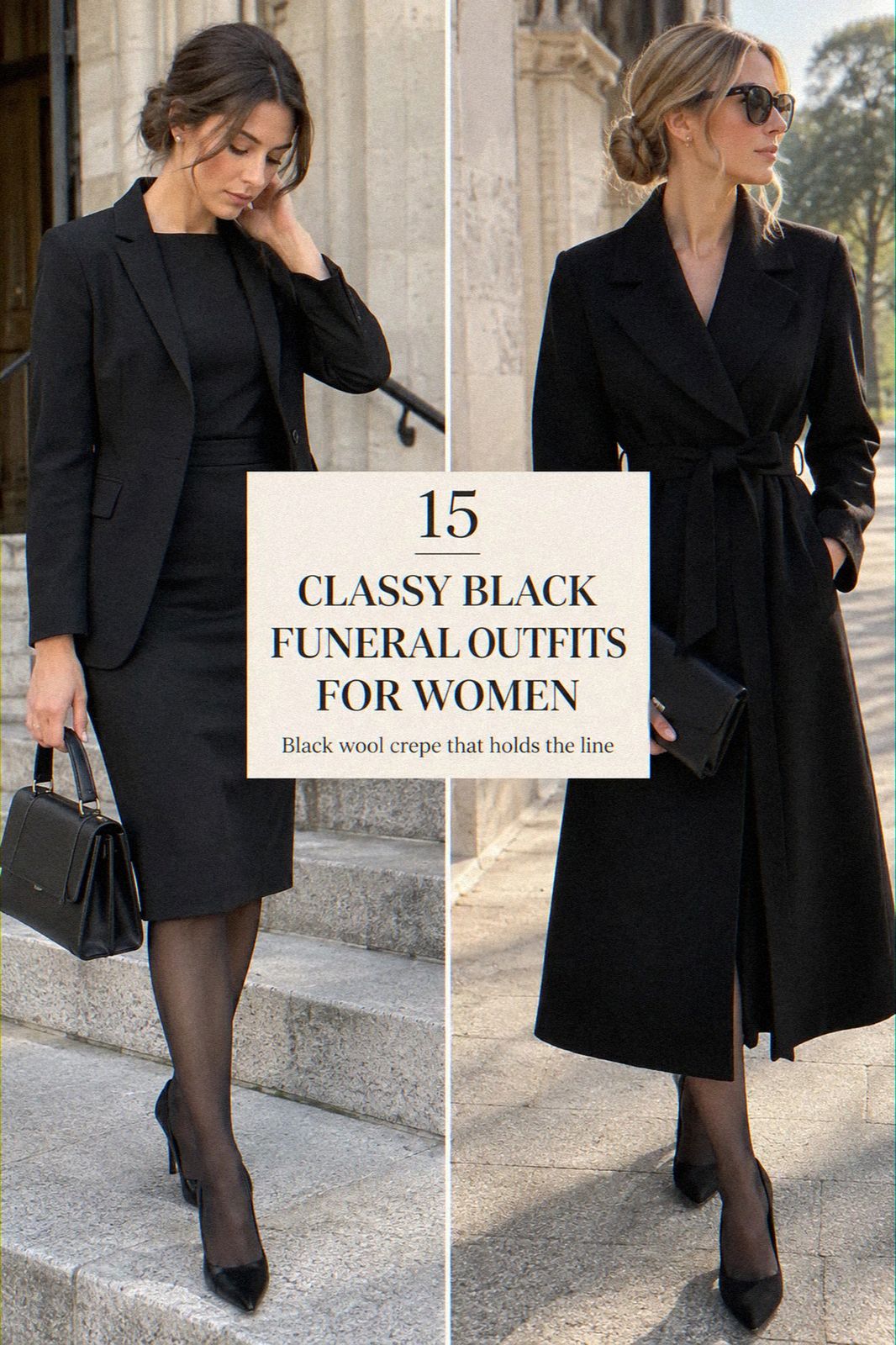 15 Classy Black Funeral Outfits for Women That Feel Respectful
