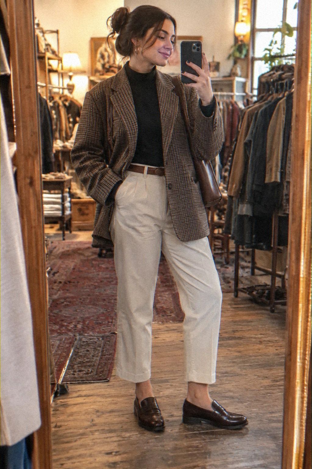 Polished Loafers With Ankle-Length Trousers