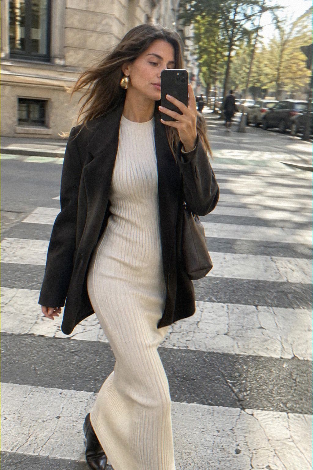 Ribbed Maxi, Statement Earrings
