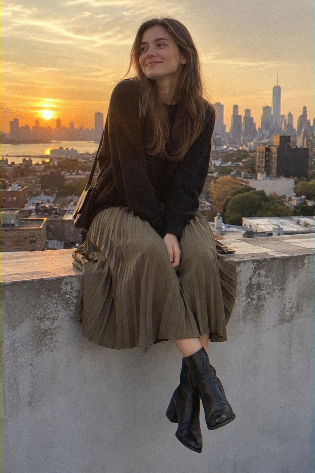 Could a Pleated Midi Skirt Keep the Look Polished?