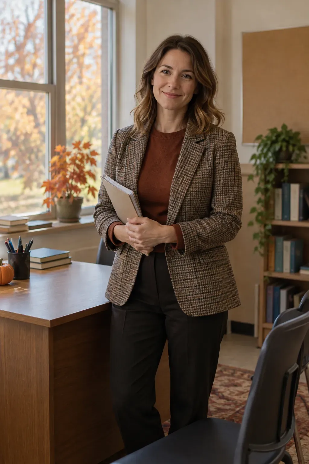 Balance Wide-Leg Pants with a Cropped Blazer