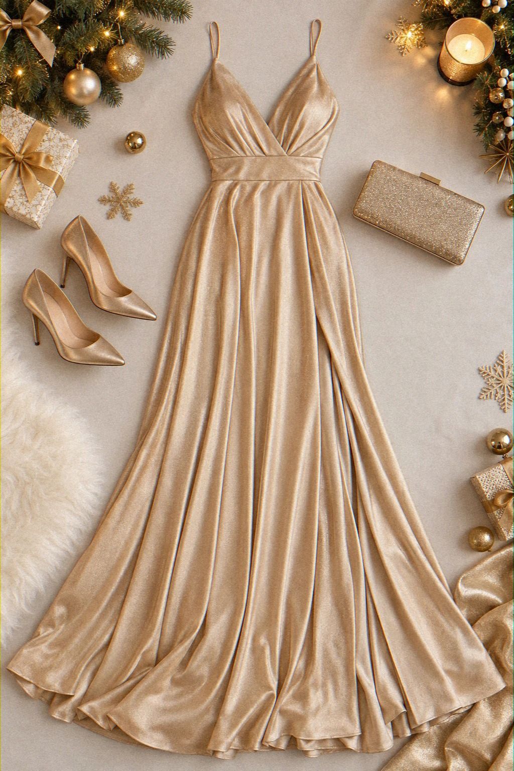 Sheer Tights Under a Midi Dress