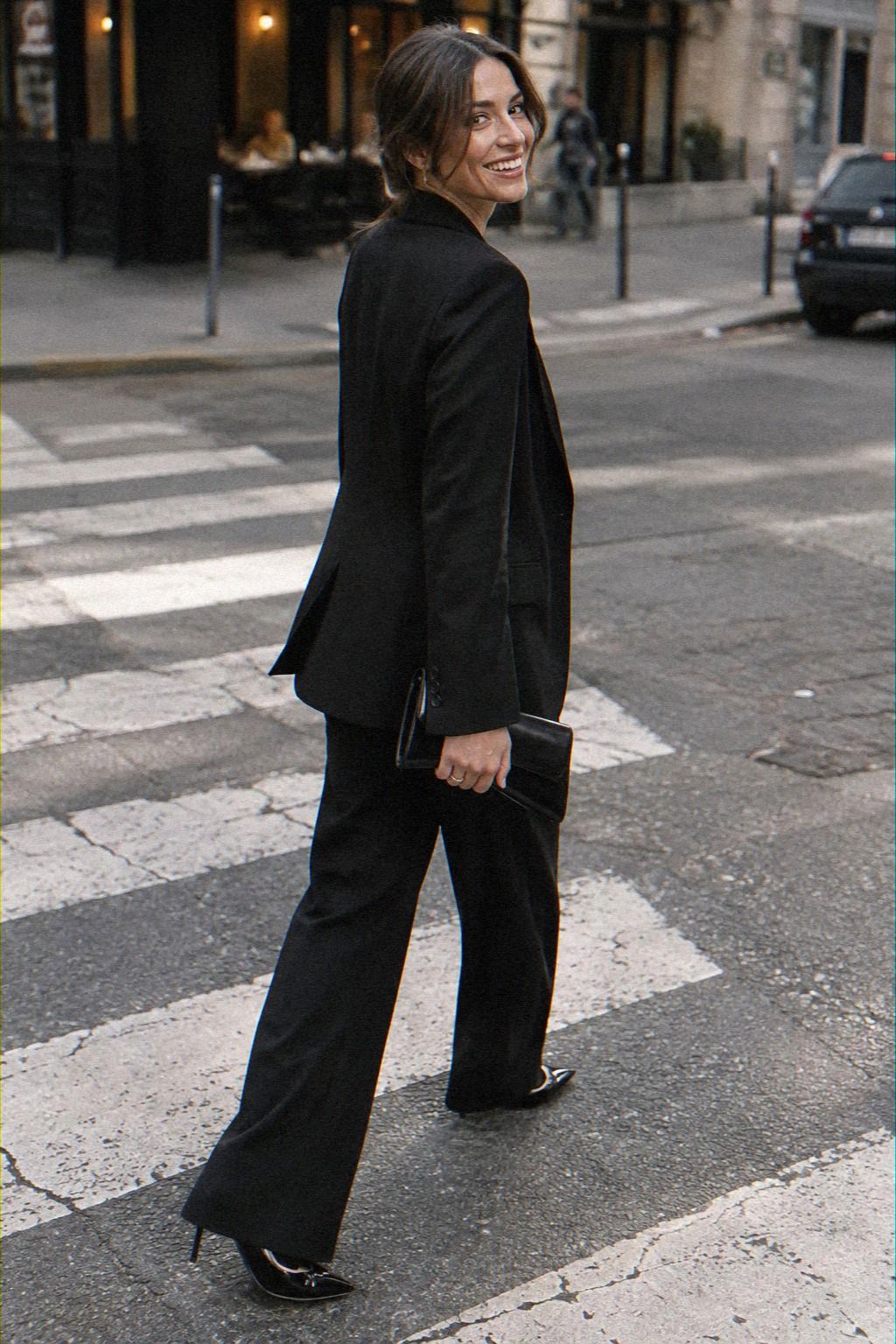 Black Suit With Patent Leather Shoes