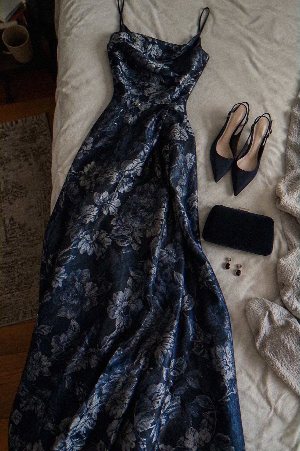 Let Floral Jacquard Lead With Pointed Slingbacks