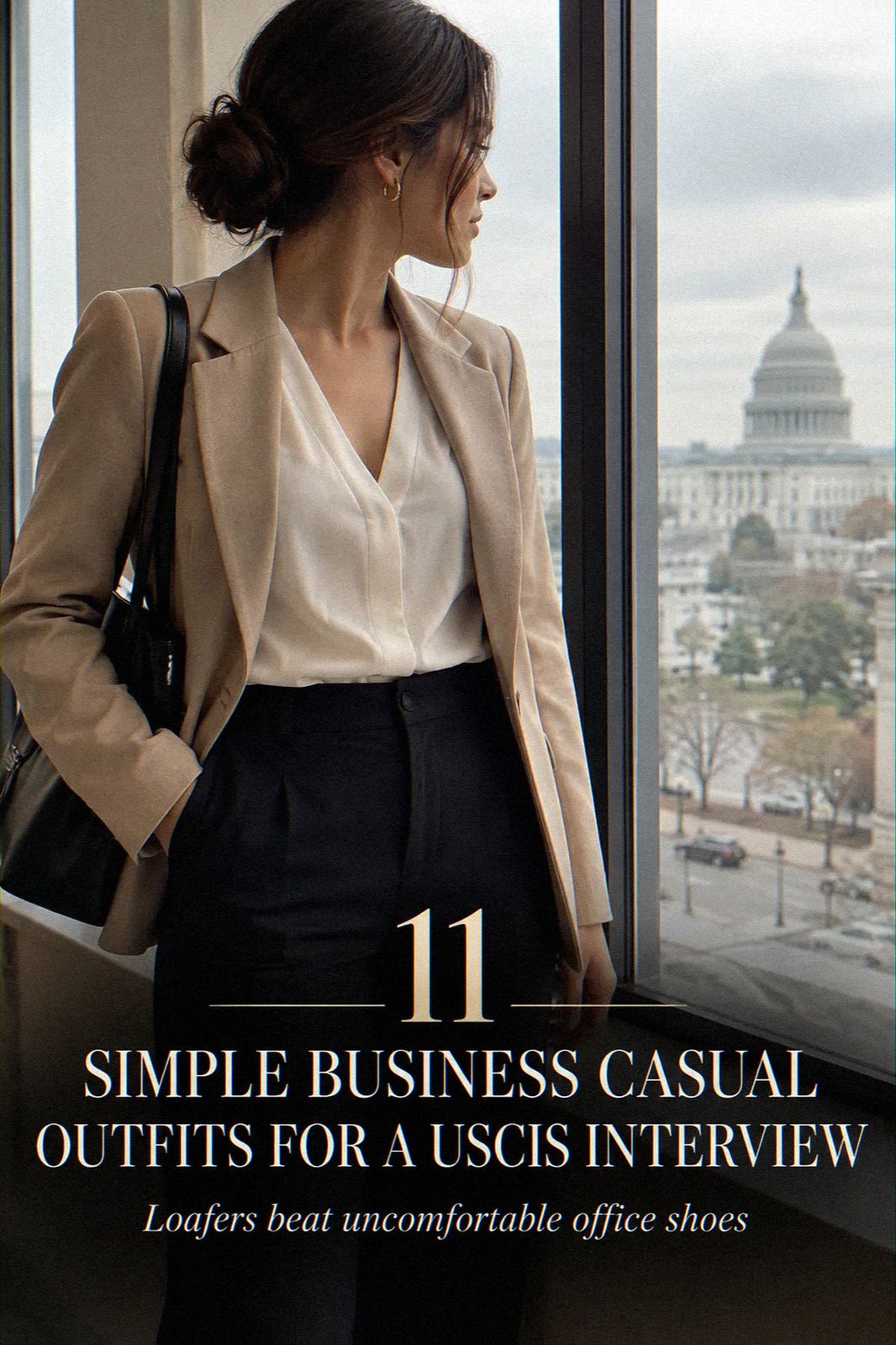 I Chose Simple Business Casual Outfits for a USCIS Interview, Finally Feeling Prepared