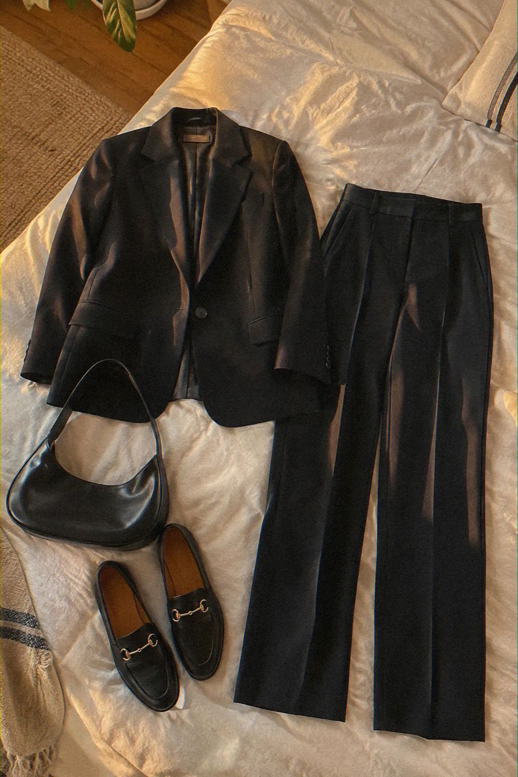 Start With a Tailored Blazer and Straight-Leg Trousers