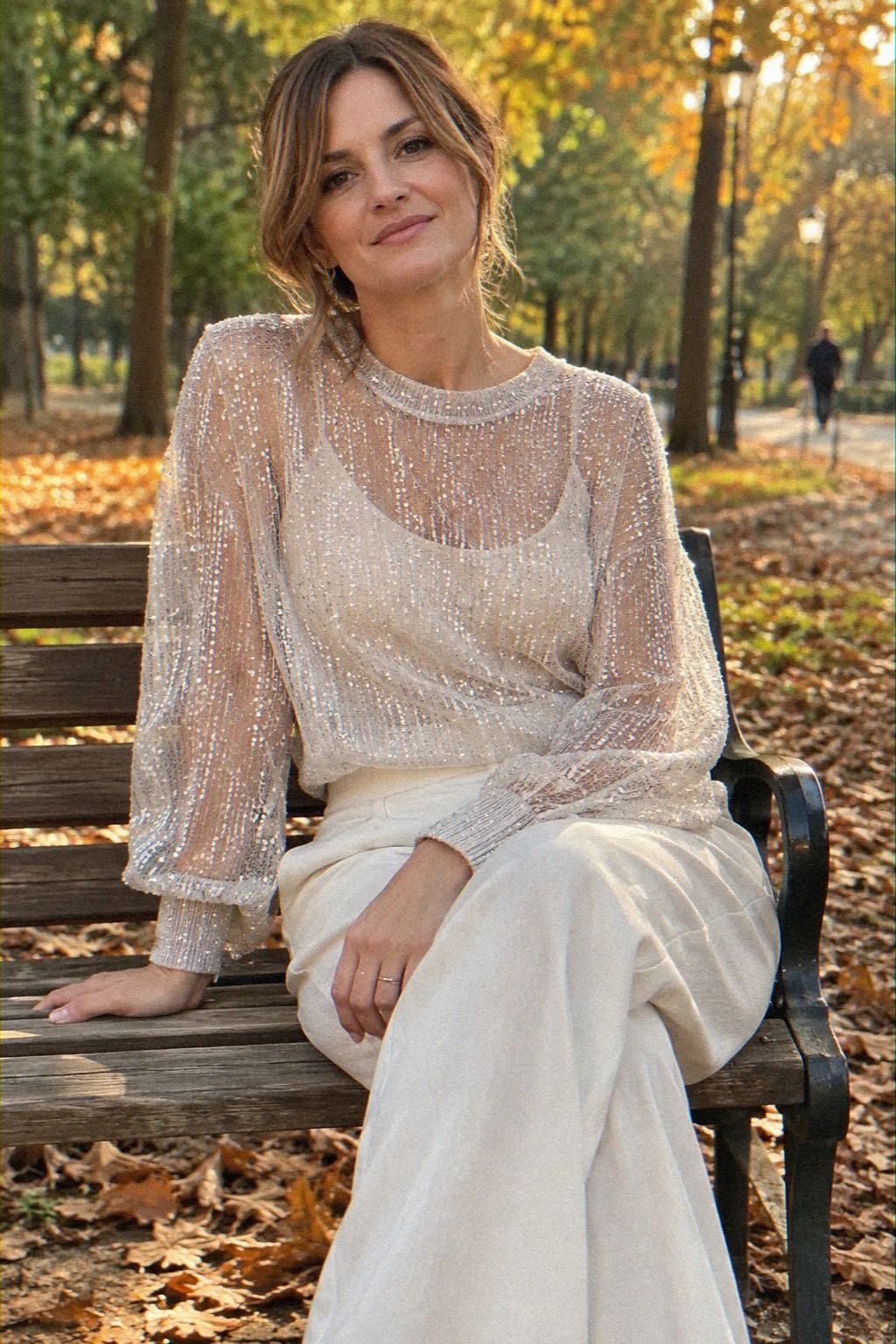Layer a Sheer Sparkle Top Over a Base