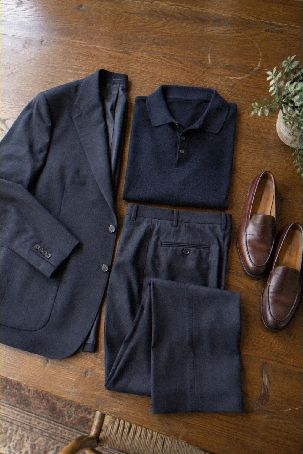 Pair a Wool Suit with a Polo for Cocktail Dressing