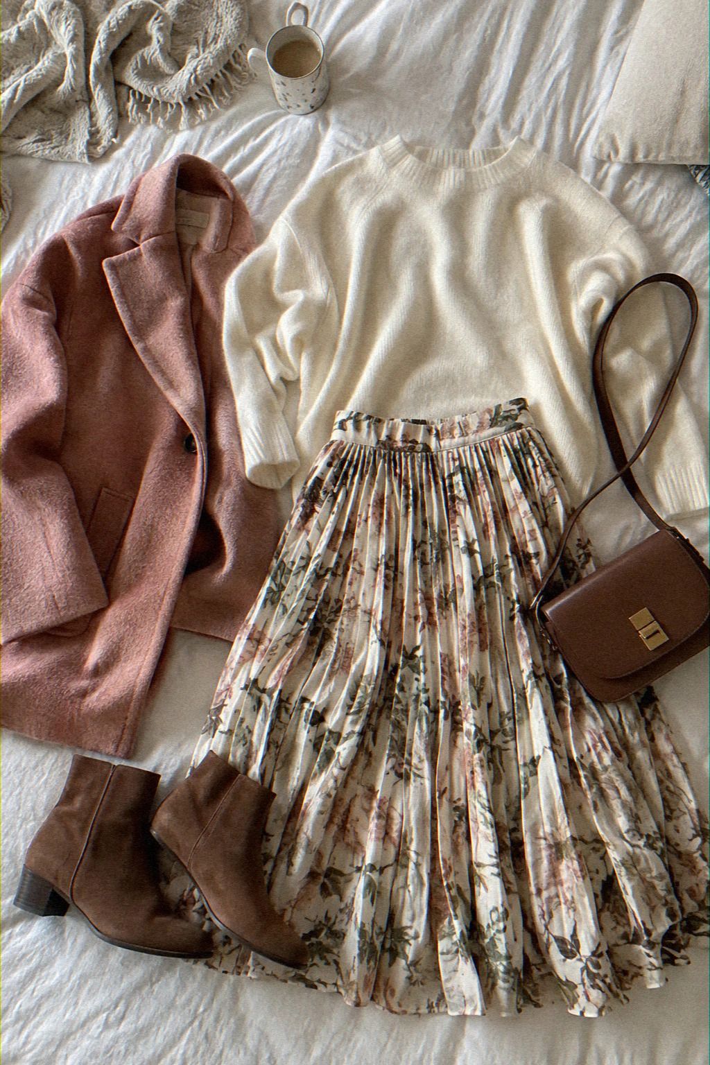 Sisterhood Round Outfit: Feminine Midi Skirt