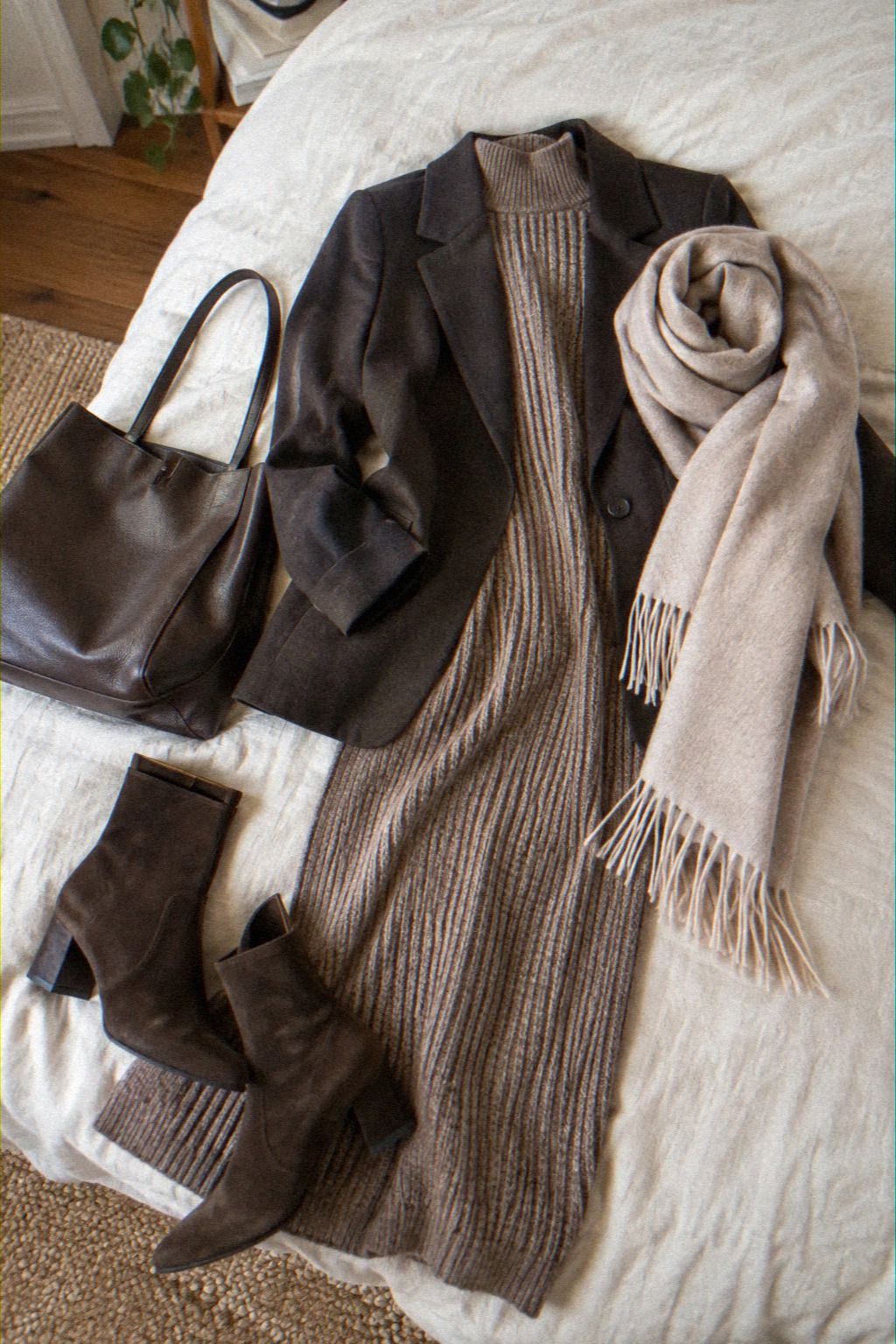 Cold Weather Rush: Blazers Over Knit Dresses
