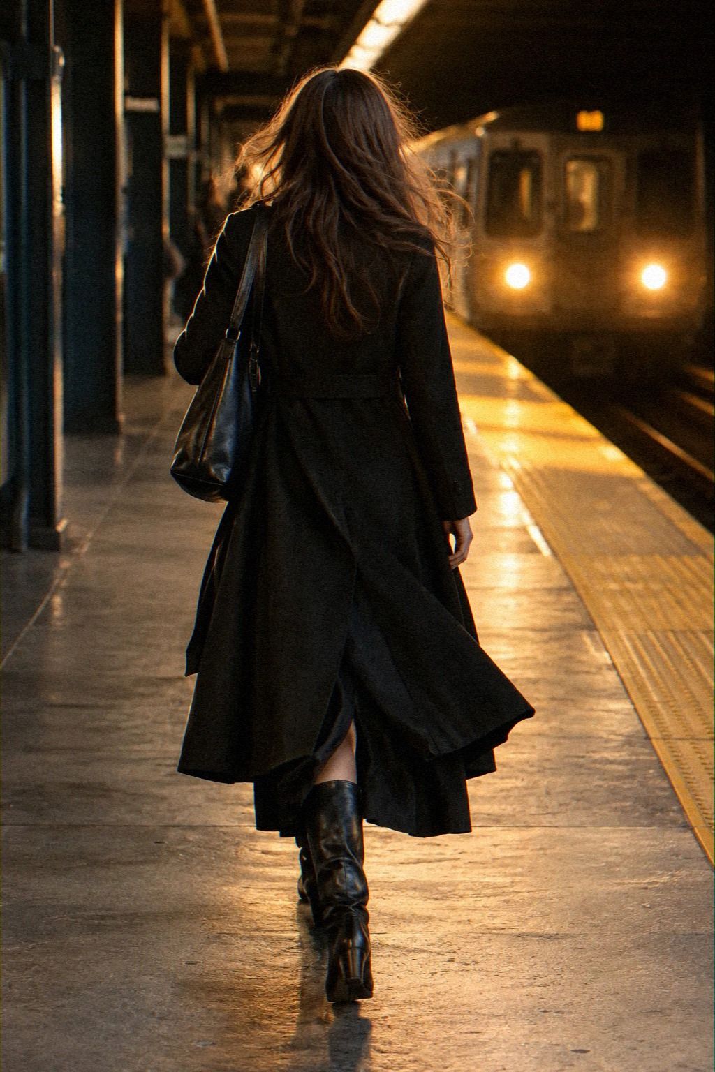 Jewel-Tone Dress Beneath Black Regalia