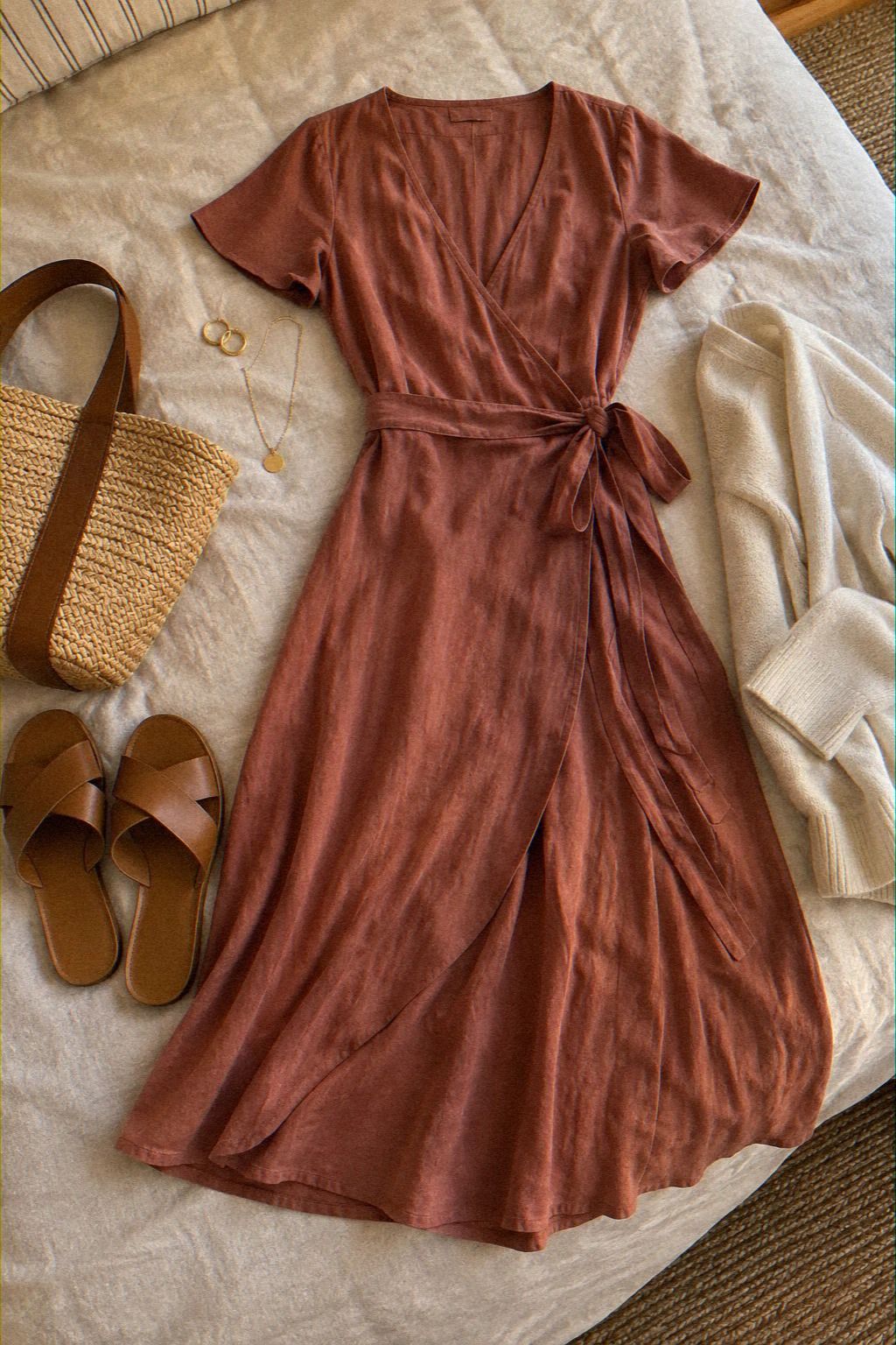 Wrap Dress With A Defined Waist