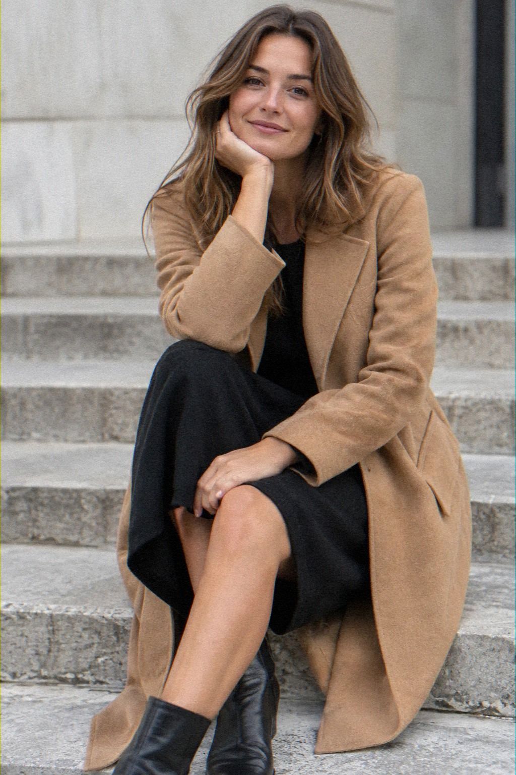 Frame the Outfit With a Camel Coat