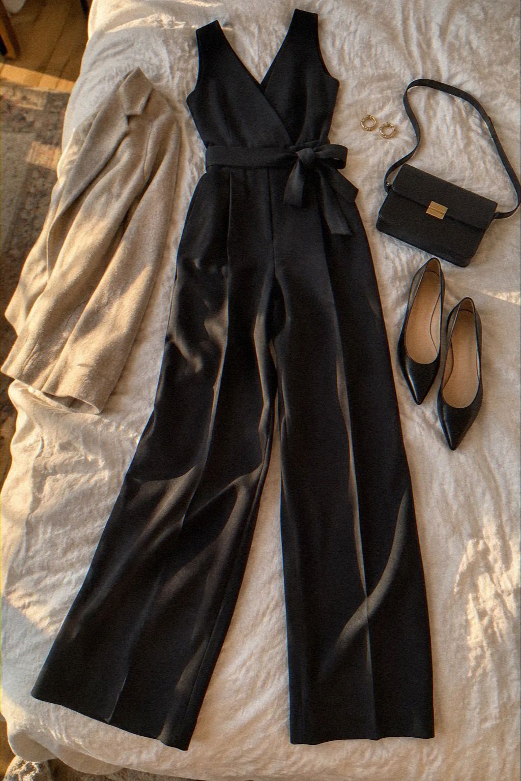 Finish With a Polished Jumpsuit and Pointed Flats