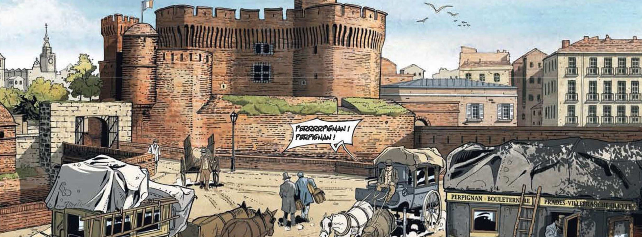 BD se déroulant à Perpignan ; pour ce tome 3 de la série « Ontophage », l’auteur et dessinateur Mark Piskic a choisi de rendre hommage à sa ville d’origine, en mettant en scène ses personnages dans ce décor qu’il connaît sur le bout des doigts.