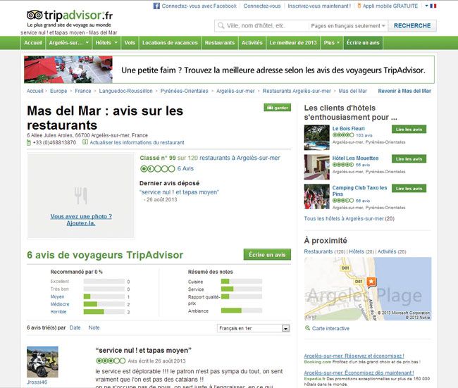 La rédaction de CGM s'est penchée sur la sélection et le classement des restaurants d'Argelès-sur-Mer... Edifiant, consternant, accablant !