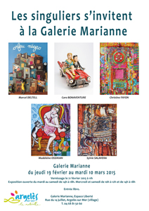 Argelès-sur-Mer : les singuliers s’invitent à la galerie Marianne du 19 février au 10 mars