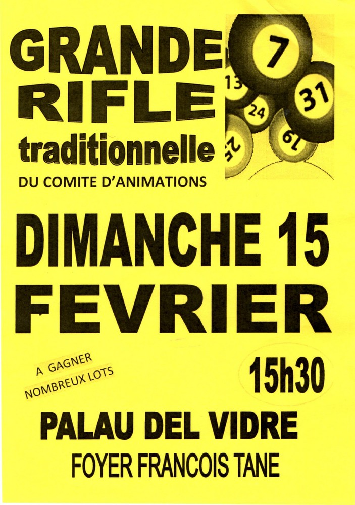 Grande rifle traditionnelle du Comité d’Animations à Palau del Vidre