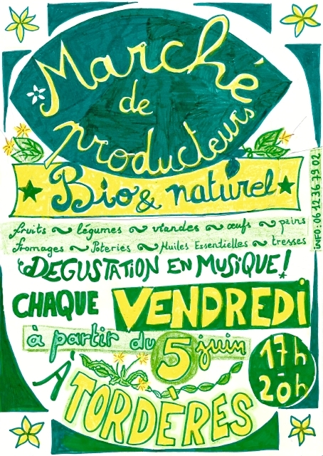 Tordères : lancement du marché bio vendredi 5 juin!