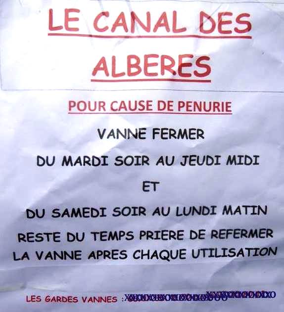 Le canal des Albères en « pénurie »
