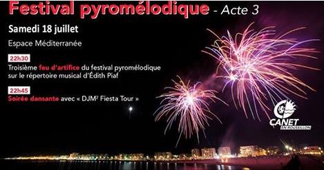 Canet en Roussillon – festival pyromélodique – Acte 3