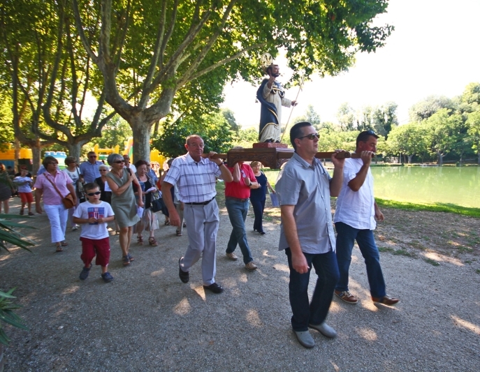 Messe en plein air au Soler