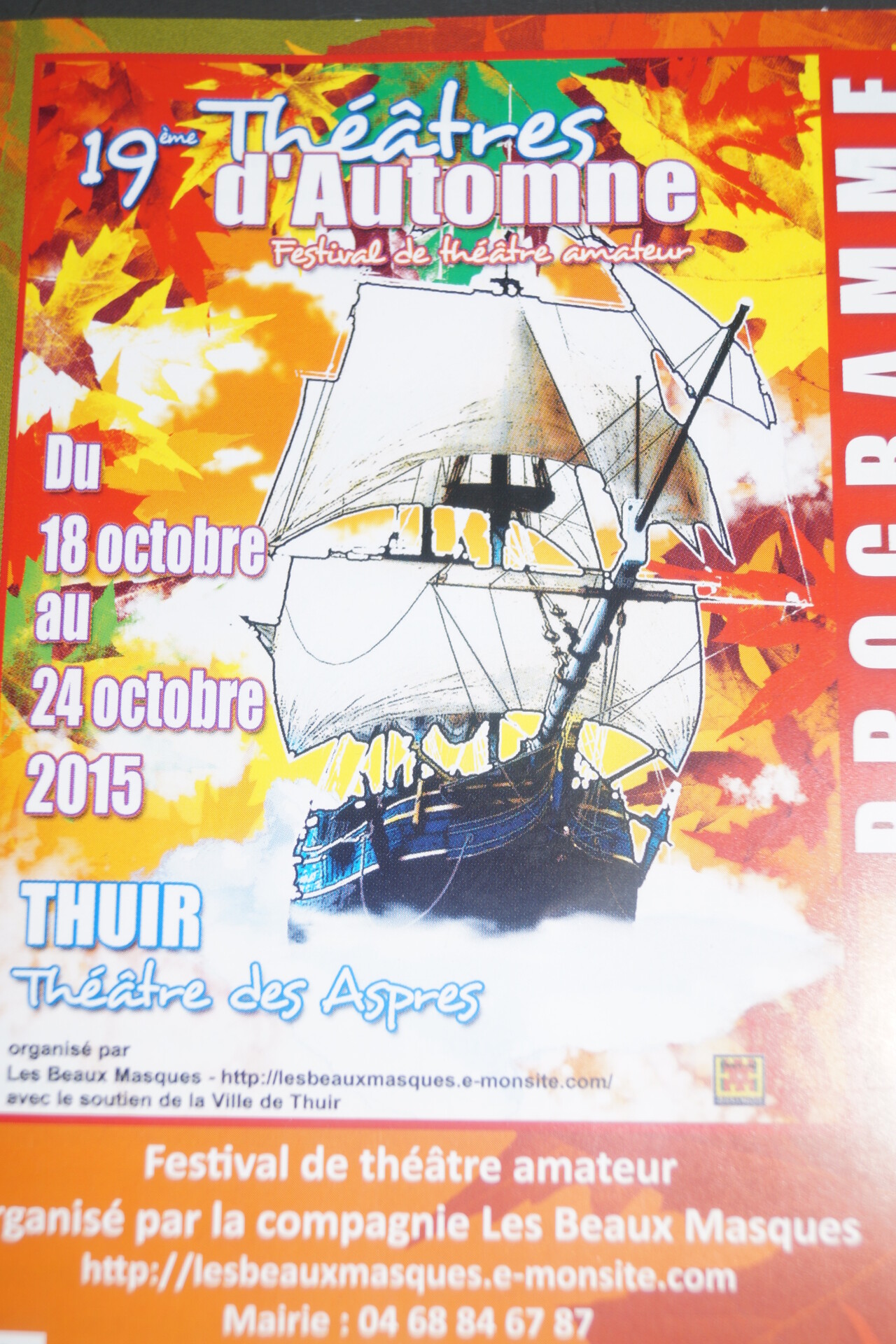Thuir : 19° Théâtres d’Automne : LE festival de théâtre amateur du 18 au 24 octobre