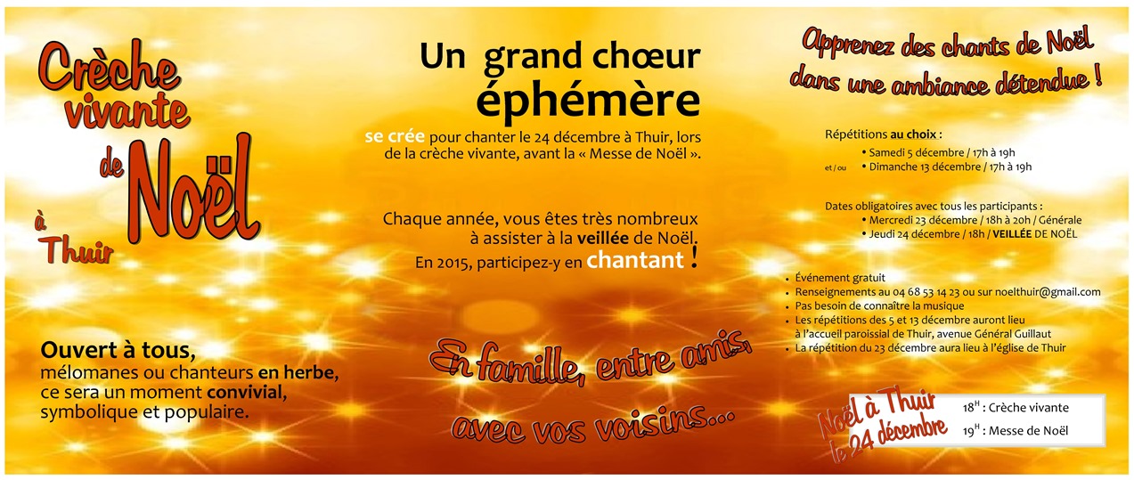 Thuir : Un grand chœur éphémère pour Noël!