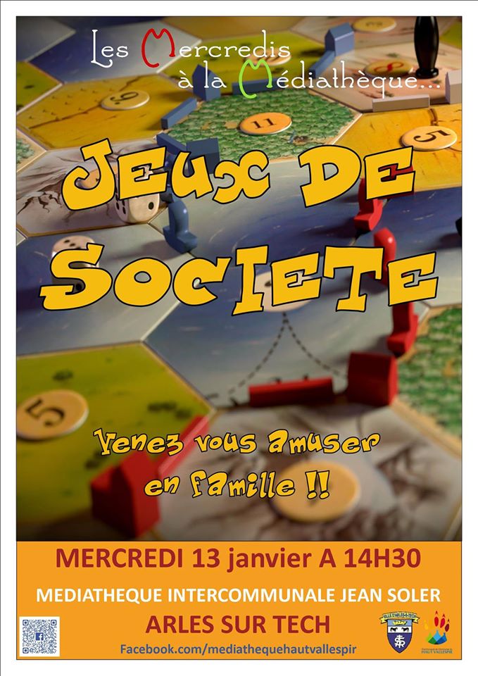 Arles sur tech : Jeux de société à la Médiathèque
