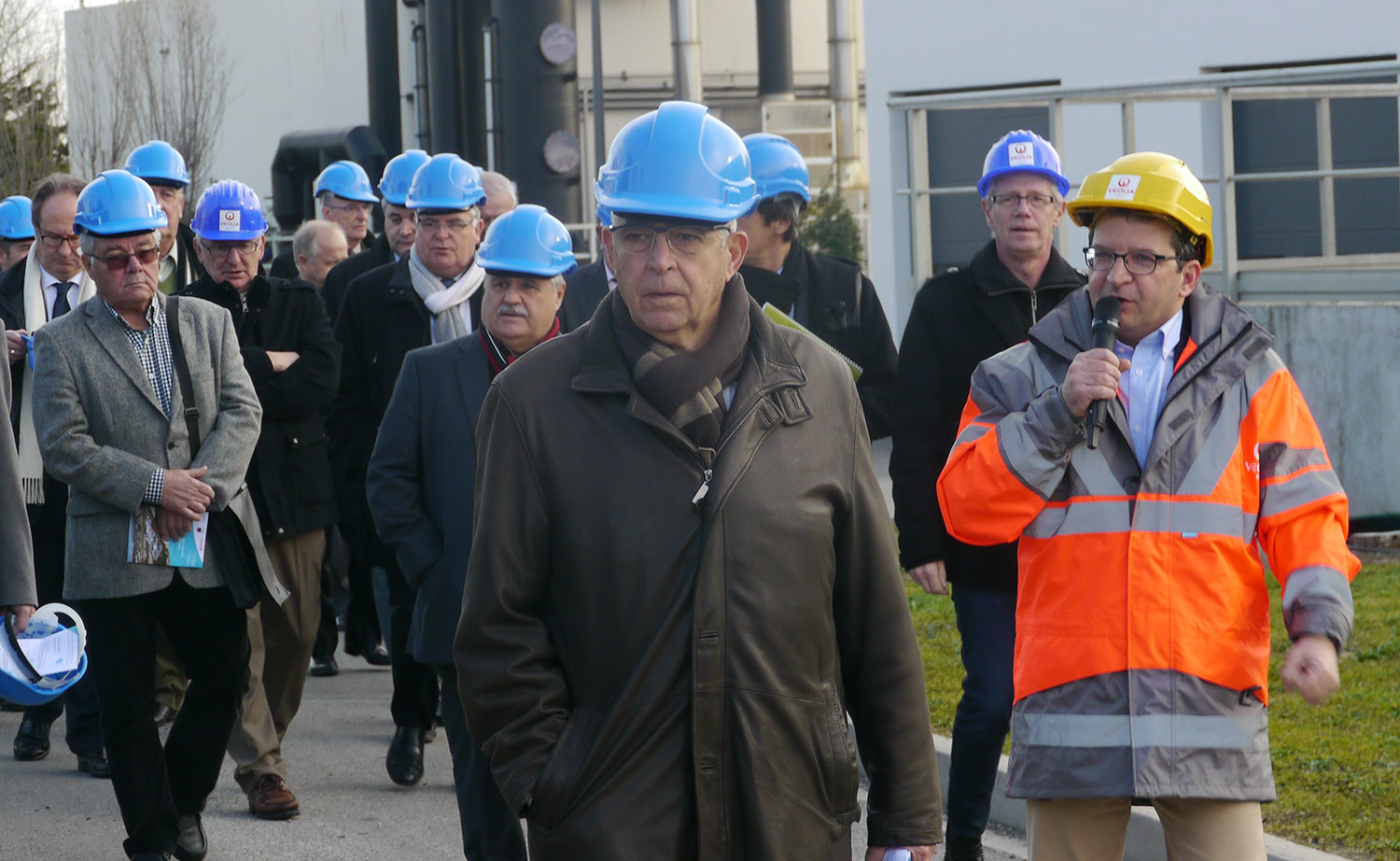 Les maires de la Communauté Urbaine Perpignan Méditerranée Métropole visitent la station d'épuration de Perpignan