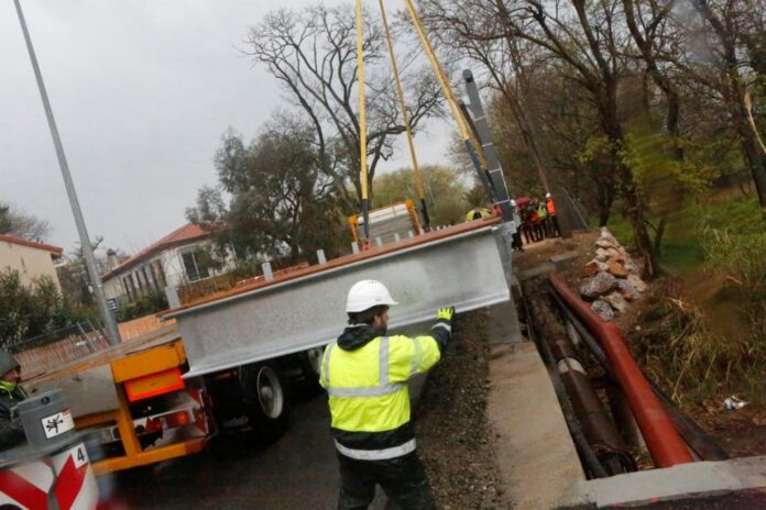 Argelès-sur-Mer : Une passerelle piéton-vélo a été posée au Racou le 15 mars